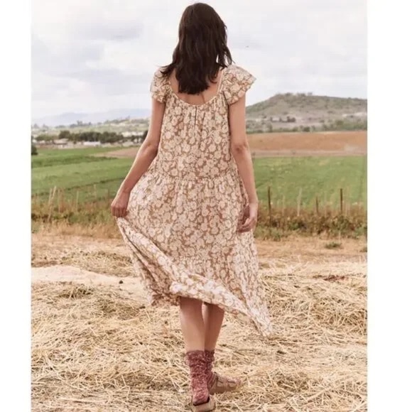 The Great Whip-Stitched Plumeria Dress Wild Brush Floral XS - Picture 2 of 13